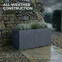 IDEALIST Lite Contemporary Light Concrete High Trough Planter