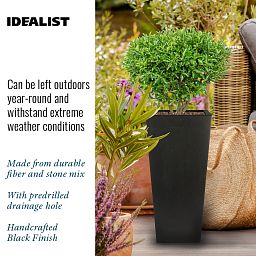 IDEALIST Lite Tall Tapered Contemporary Light Concrete Planter