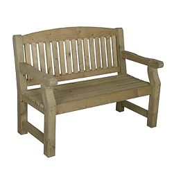 Outdoor Wooden Harvington Bench by Forest Garden
