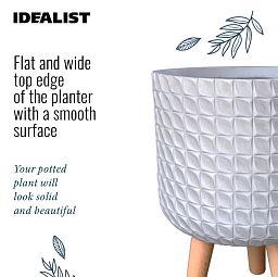 IDEALIST Lite Faceted Effect Planter on Legs
