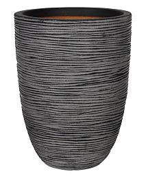 Round Resin Ribbed Planter by Cadix Capi Tutch Vase Elegance Low