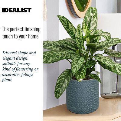 IDEALIST Lite Plaited Style Table and Hanging Cylinder Round Plant Pot Dual Use Indoor Planter