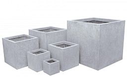 Square Fiberstone Contemporary Planter by Cadix Capi Lux