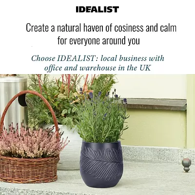 IDEALIST Lite Leaf Embossed Egg Planter