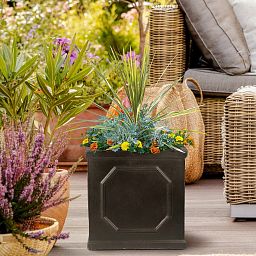 IDEALIST Lite Faux Lead Chelsea Box Square Light Concrete Planter