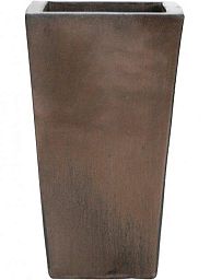 Ceramic Tapered Square Tall Matte Planter Pot In/Out