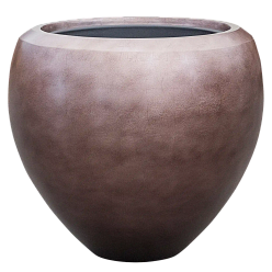 Silver Leaf Planter + Liner | Tapered Round Indoor Plant Pot