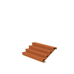 4 Steps Corten Steel Stair