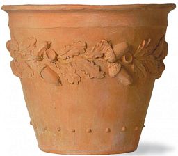 Oakleaf Fiberglass Round Terracotta Planter Pot In/Out