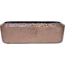 PIXEL Table Top Round Fiberglass Planter