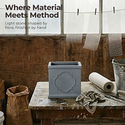 IDEALIST Windsor Light Stone Square Garden Planter