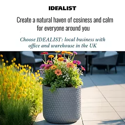 IDEALIST Lite Honeycomb Style Cylinder Round Outdoor Planter