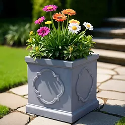 IDEALIST Windsor Light Stone Square Garden Planter