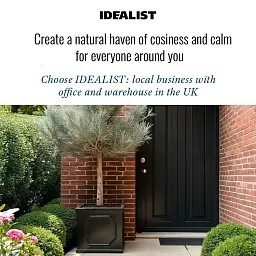 IDEALIST Lite Faux Lead Chelsea Box Square Light Concrete Planter