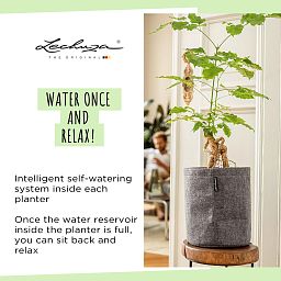 LECHUZA TRENDCOVER Round Self-watering Planter