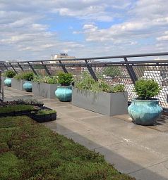 Bell Jar Fiberglass Round Beaten Copper Planter Pot In/Out