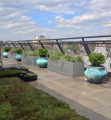 Bell Jar Fiberglass Round Beaten Copper Planter Pot In/Out