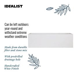 IDEALIST Lite Window Box Light Concrete Planter
