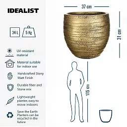 IDEALIST Lite Row Style Round Indoor Planter
