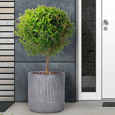 IDEALIST Lite Leaf Embossed Round Planter