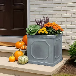 IDEALIST Lite Faux Lead Chelsea Box Square Light Concrete Planter