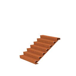 7 Steps Corten Steel Stair