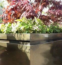 Pall Mall Trough Planter Fiberglass Antique Brass Planter Pot In/Out