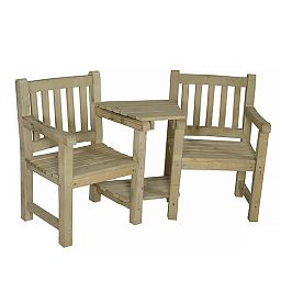 Outdoor Wooden Harvington Love Seat by Forest Garden