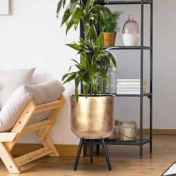 IDEALIST Lite Round Planter on Legs, Round Pot Plant Stand Indoor