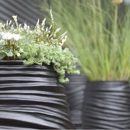 Toga Round Tall Polystone Outdoor Planter