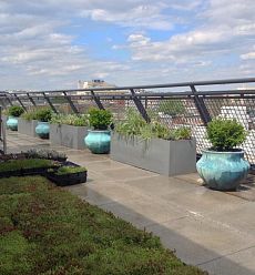 Bell Jar Fiberglass Round Beaten Copper Planter Pot In/Out