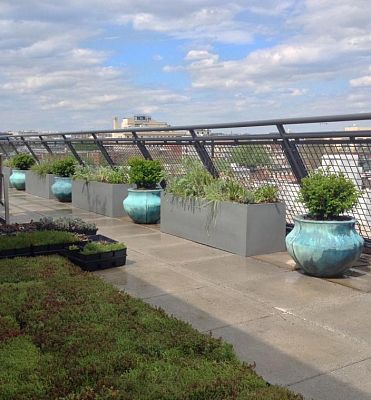 Bell Jar Fiberglass Round Beaten Copper Planter Pot In/Out