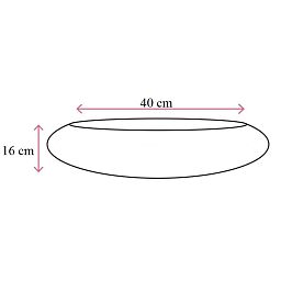Round Fiberstone Bowl Glossy Tara Planter by Idealist Premium