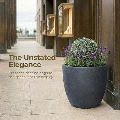 IDEALIST Lite Contemporary Light Concrete Egg Planter