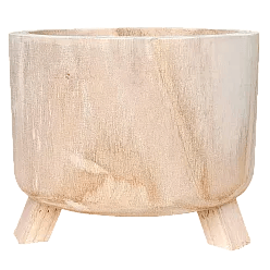 HORTICO GROWER Wooden House Planter with Legs, Indoor Plant Pot Stand with Waterproof Liner