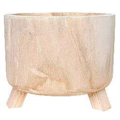HORTICO GROWER Wooden House Planter with Legs, Indoor Plant Pot Stand with Waterproof Liner