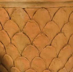 Pineapple Fiberglass Round Tall Terracotta Planter Pot In/Out