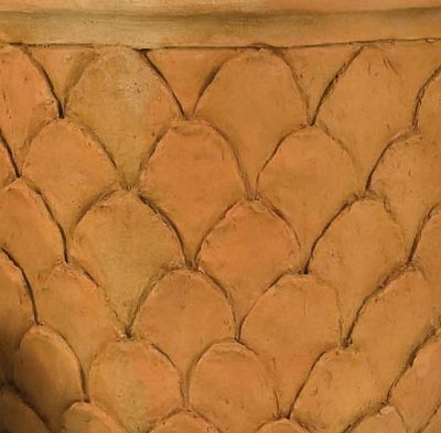 Pineapple Fiberglass Round Tall Terracotta Planter Pot In/Out