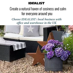IDEALIST Lite Ribbed Square Outdoor Planter