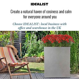 IDEALIST Lite Narrow Contemporary Light Concrete Trough Planter