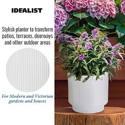 IDEALIST Lite Vertical Ribbed Cylinder Outdoor Planter