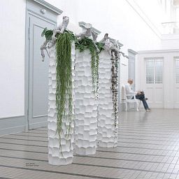MOSAIC Planting Column Tall Polystone Planter