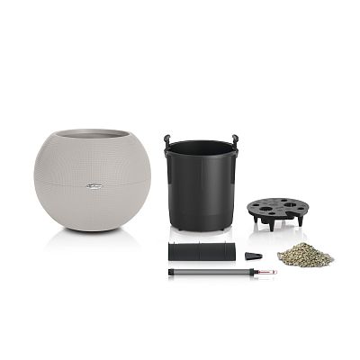 LECHUZA PURO Color Round Poly Resin Self-watering Planter