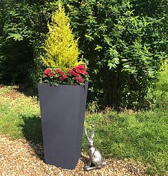 IDEALIST Lite Tall Tapered Contemporary Light Concrete Planter