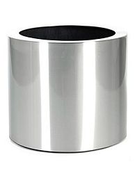 President Topper Round Aluminium polished Indoor Planter