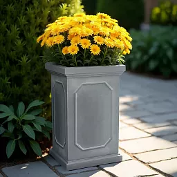 IDEALIST Lite Faux Lead Chelsea Light Concrete Tall Square Planter