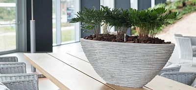 Composits Polystone Seaside Oval Indoor Planter Pot
