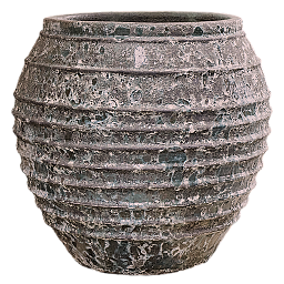 Lava Ceramic Large Ribbed Planter | Indoor and Outdoor Plant Pot