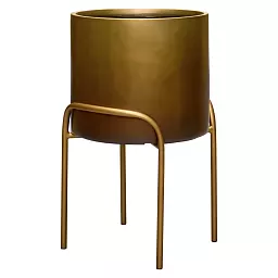 Gradient Cylinder Planter + High Plant Stand | Polyresin Indoor Plant Pot