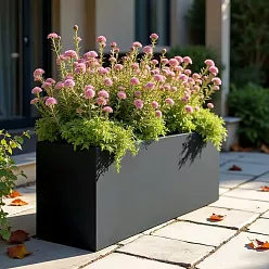 IDEALIST Lite Contemporary Light Concrete High Trough Planter